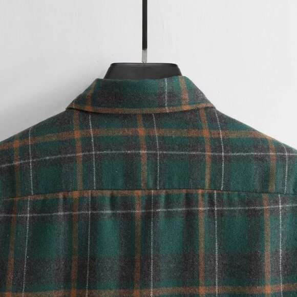 Green Mens Plaid Shirt - Picture 5 of 7